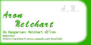 aron melchart business card